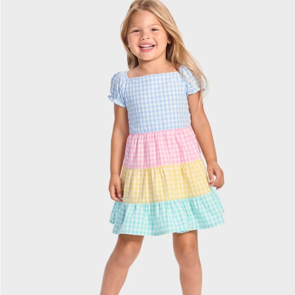 Gymboree Gingham Tiered dress size 5